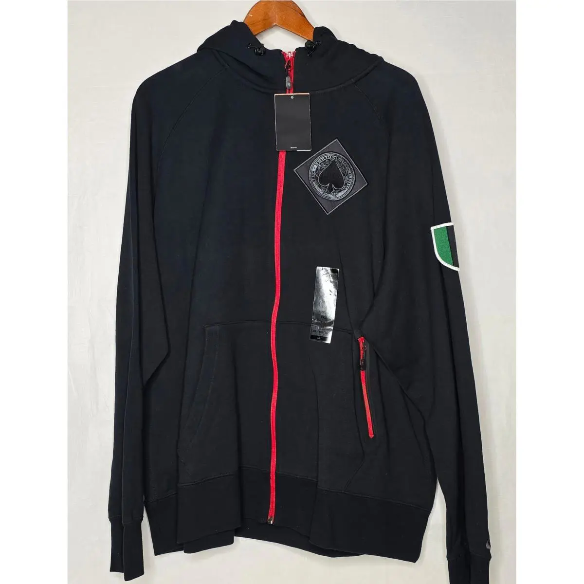 Nike Kobe Bryant Xxiv Sportswear Mens 3XL Black Full Zip Hoodie Ace Spade DS Y2k