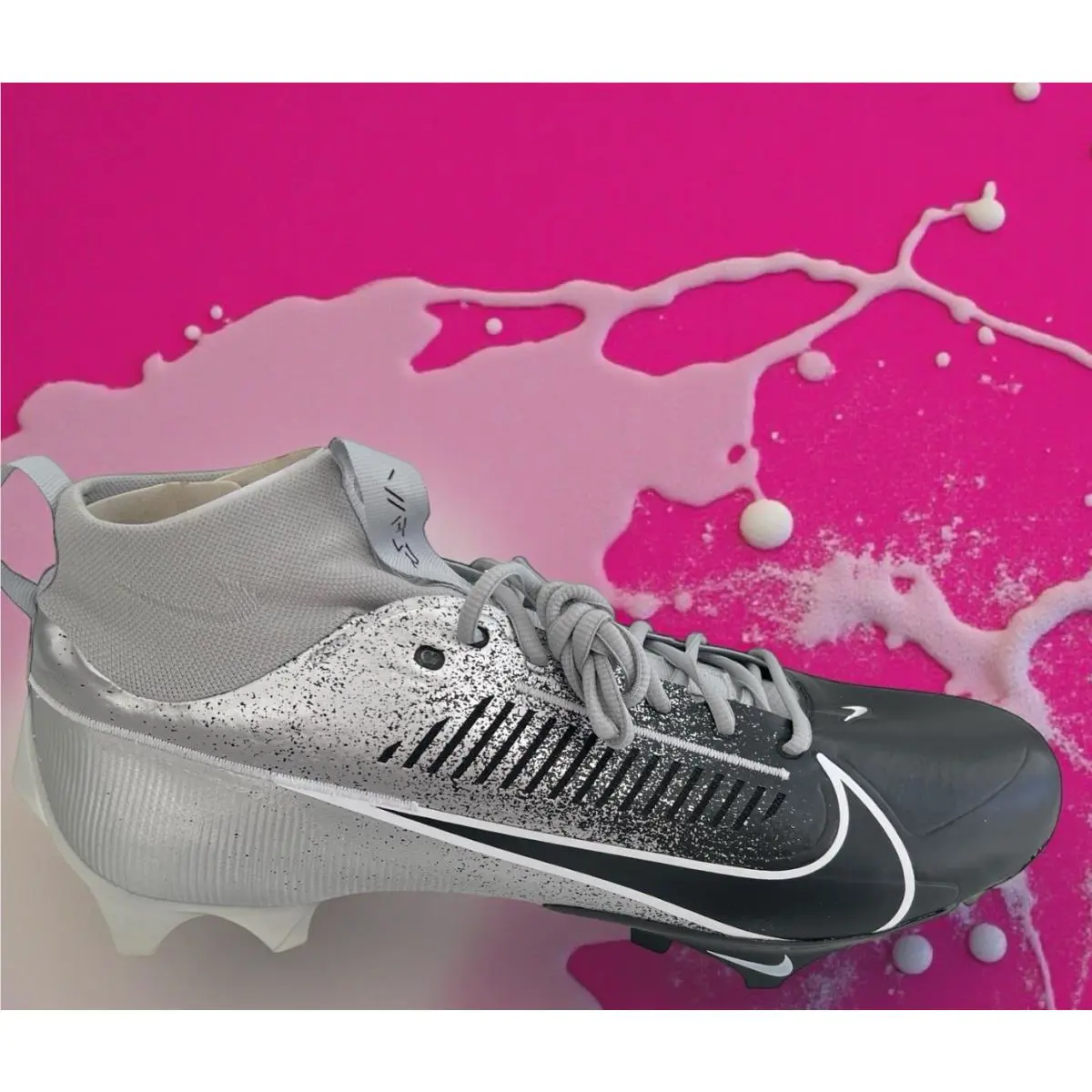 Nike Vapor Edge 360 Pro 2 Grey Black Football Cleats HF3454-003 Men`s Size 16
