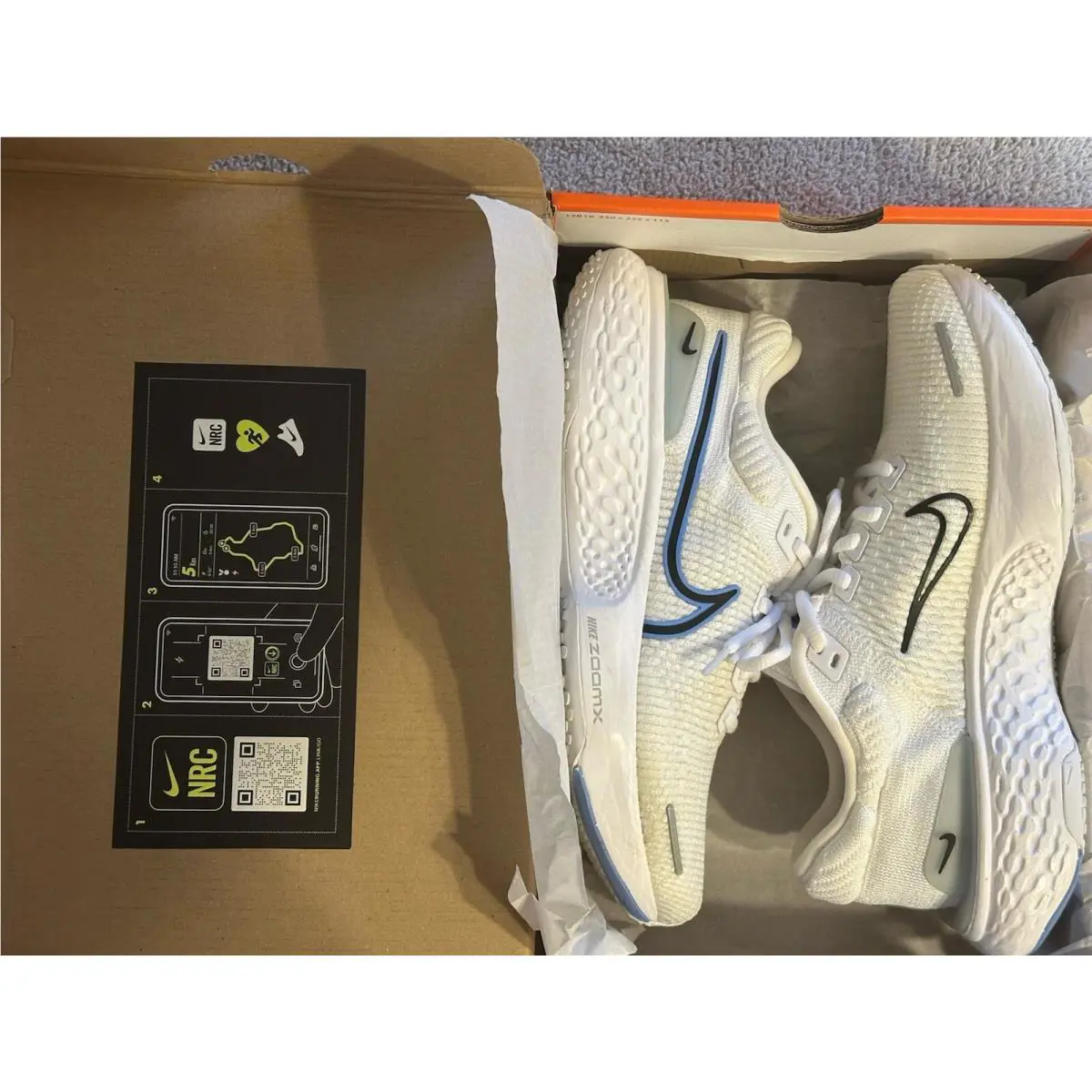 Nike shoes - Nike ZoomX Invincible - ZoomX Invincible - DH5425 - White/Black/University Blue (UPC: 00195866197336) 11