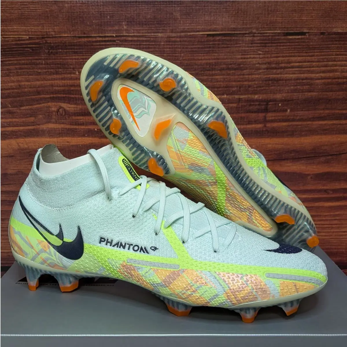 Nike Phantom GT2 Elite DF FG Men 10.5 Bonded Pack Green Soccer Cleats CZ9889-343