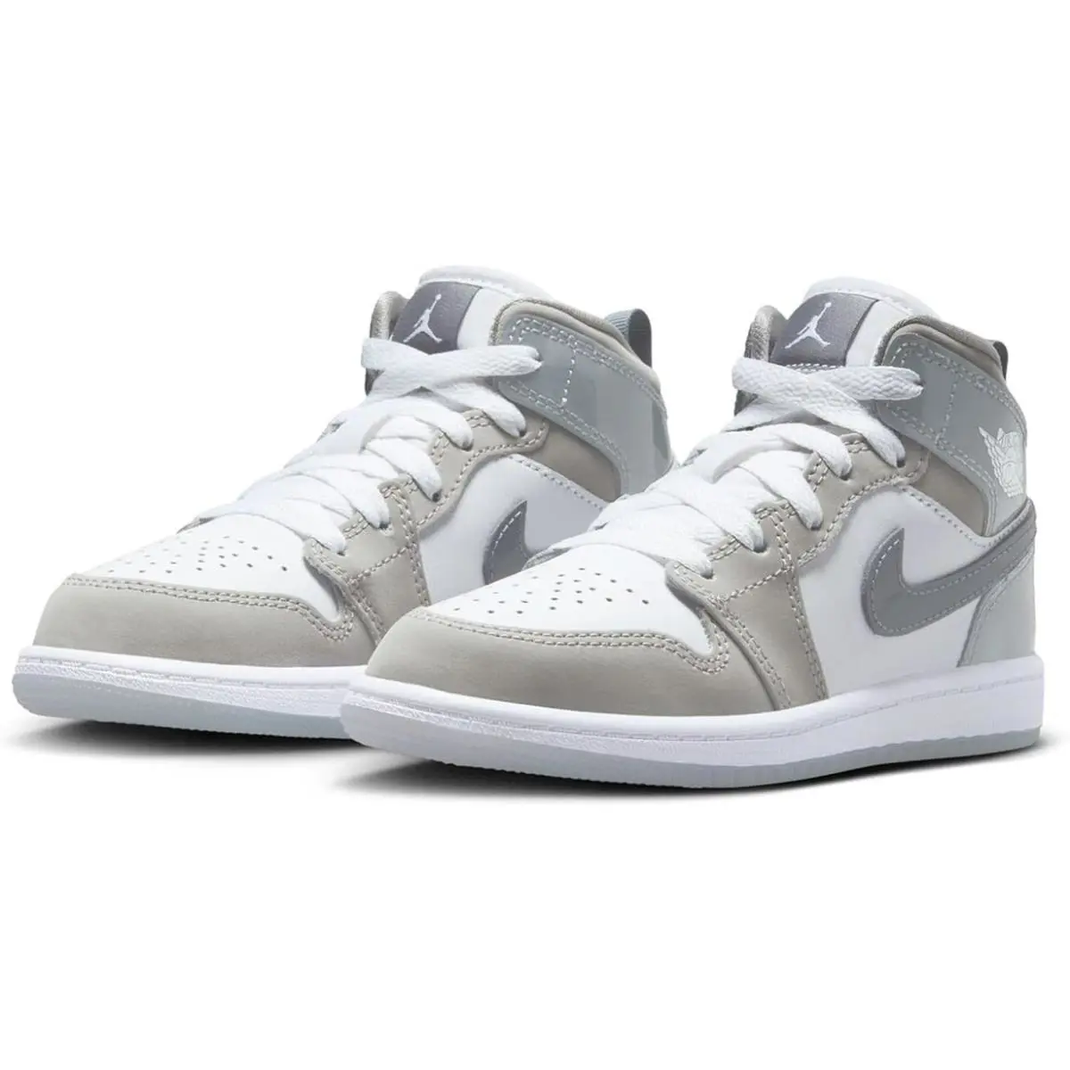 Nike shoes - Air Jordan 1 Mid - Air Mid - White/Cool Grey-Medium Grey (UPC: 197859605651) 0