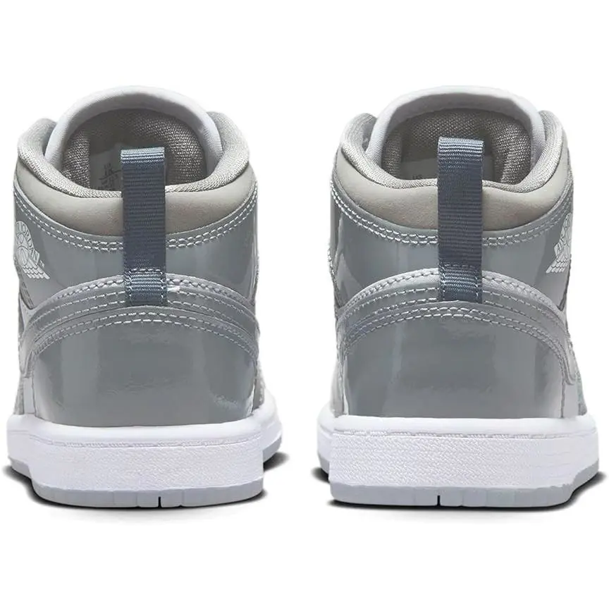 Nike shoes - Air Jordan 1 Mid - Air Mid - White/Cool Grey-Medium Grey (UPC: 197859605651) 3