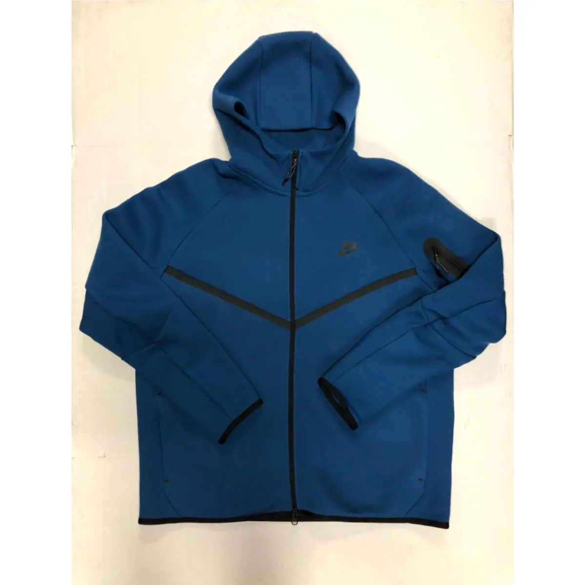 Nike Sportswear Tech Fleece Zip Up Hoodie Court Blue Black HV0949-476 Large