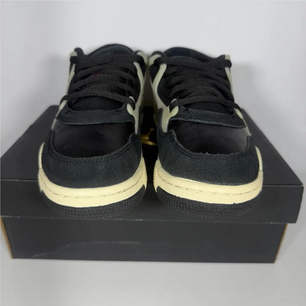 Nike shoes - Air Jordan 4 RM GS “Black Sail” (FQ7938-006) - FQ7938-006 - Black, Gray, Cream 1