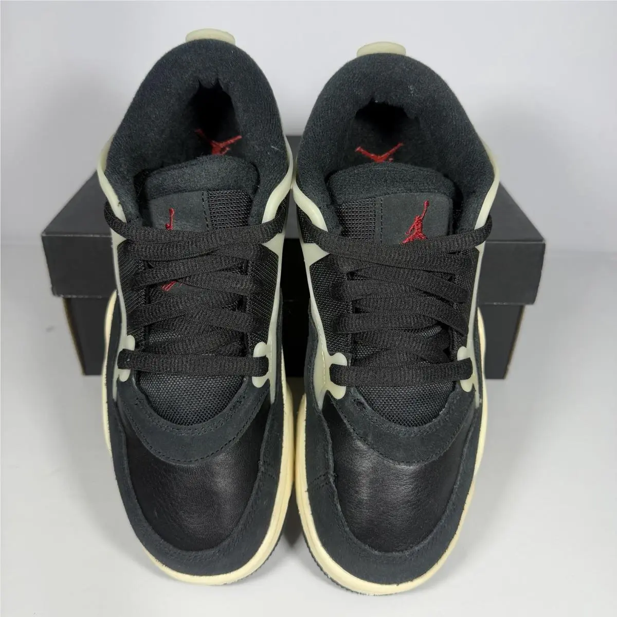 Nike shoes - Air Jordan 4 RM GS “Black Sail” (FQ7938-006) - FQ7938-006 - Black, Gray, Cream 2