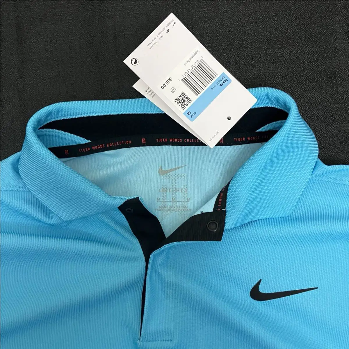 Nike clothing - Tiger Woods Dri Fit ADV Polo - Baltic Blue / Blue Chill / Black 2