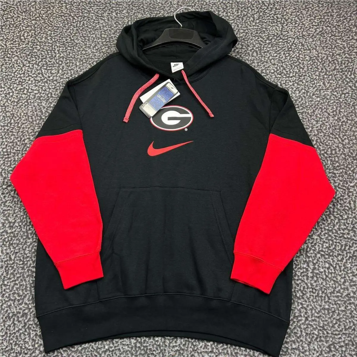 Nike Hoodie Men Medium Black Georgia Bulldogs Ncaa Long Sleeve Pullover M