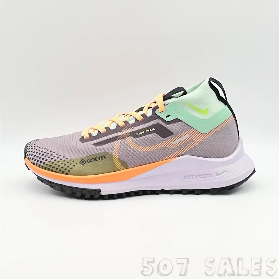 Nike Womens React Pegasus Trail 4 Gtx Purple Smoke Peach Cream DJ7929-500 Size 6