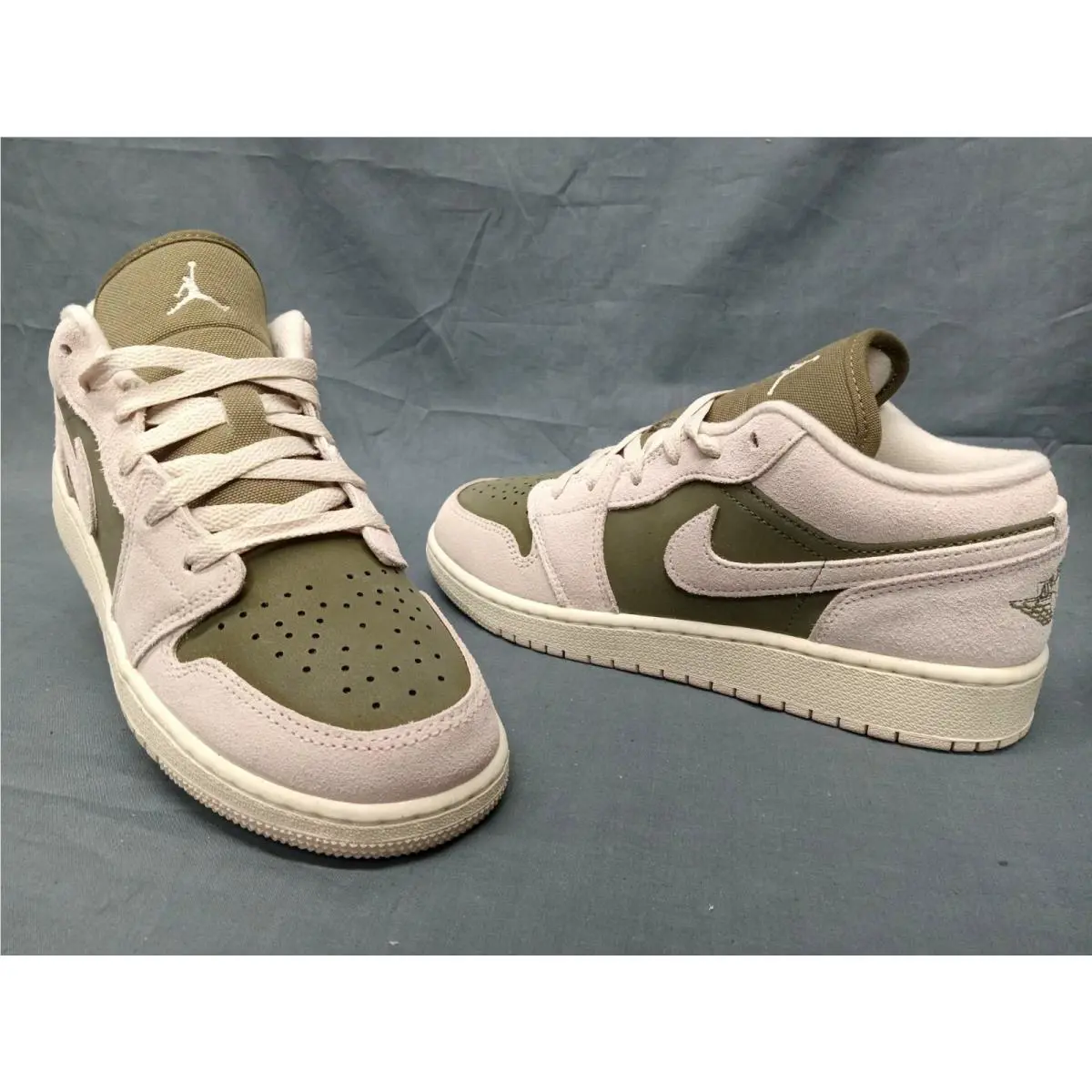 Nike Air Jordan 1 Low SE GS Medium Olive Light Brown Boys Size 7
