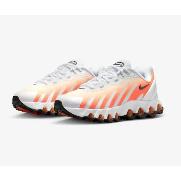 Nike GS Air Max DN8 White Orange Black HF7310-100 Size 6Y - 7.5 Women`s