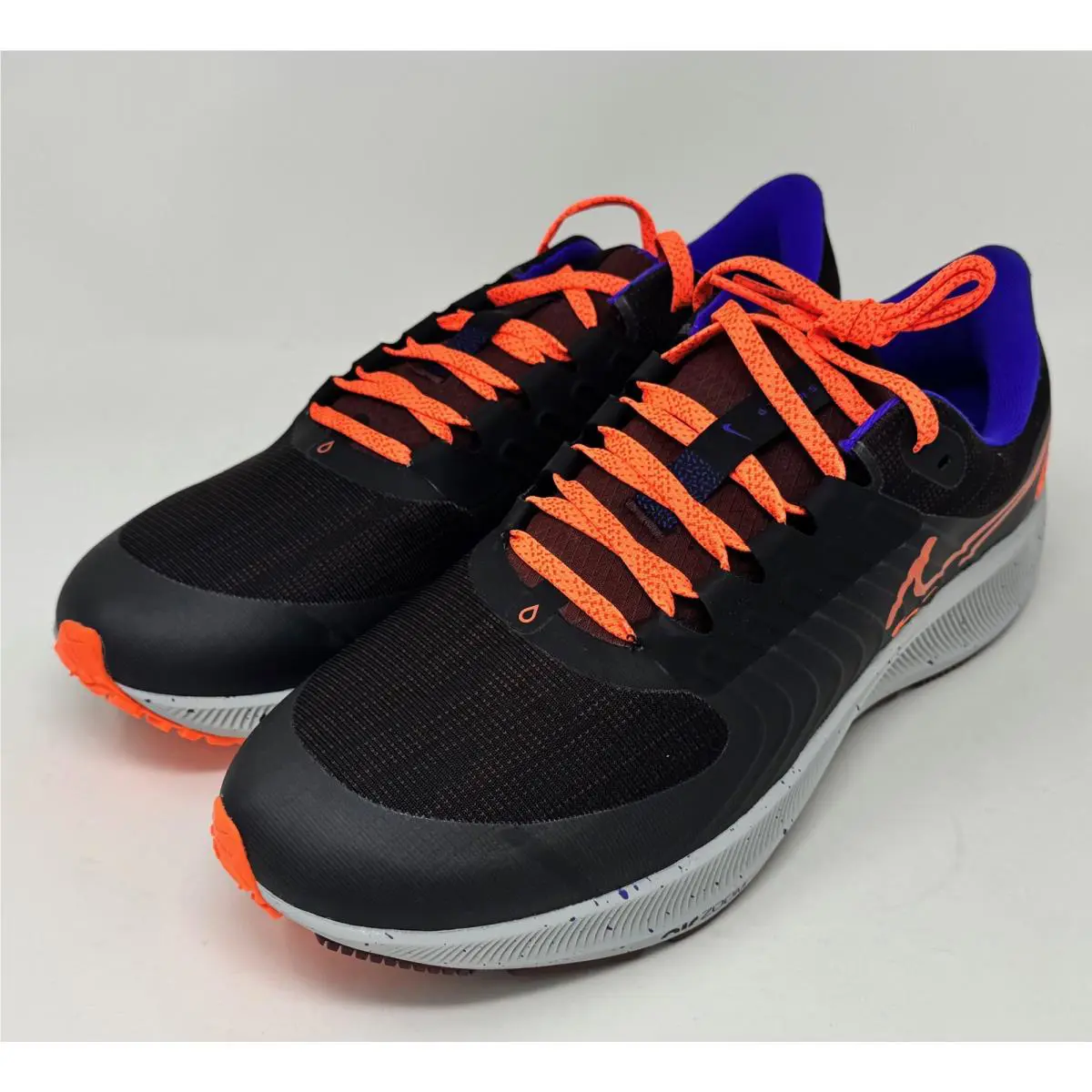 Nike Air Zoom Pegasus 38 Shield Mens Black Orange DC4073-003 Sz 12