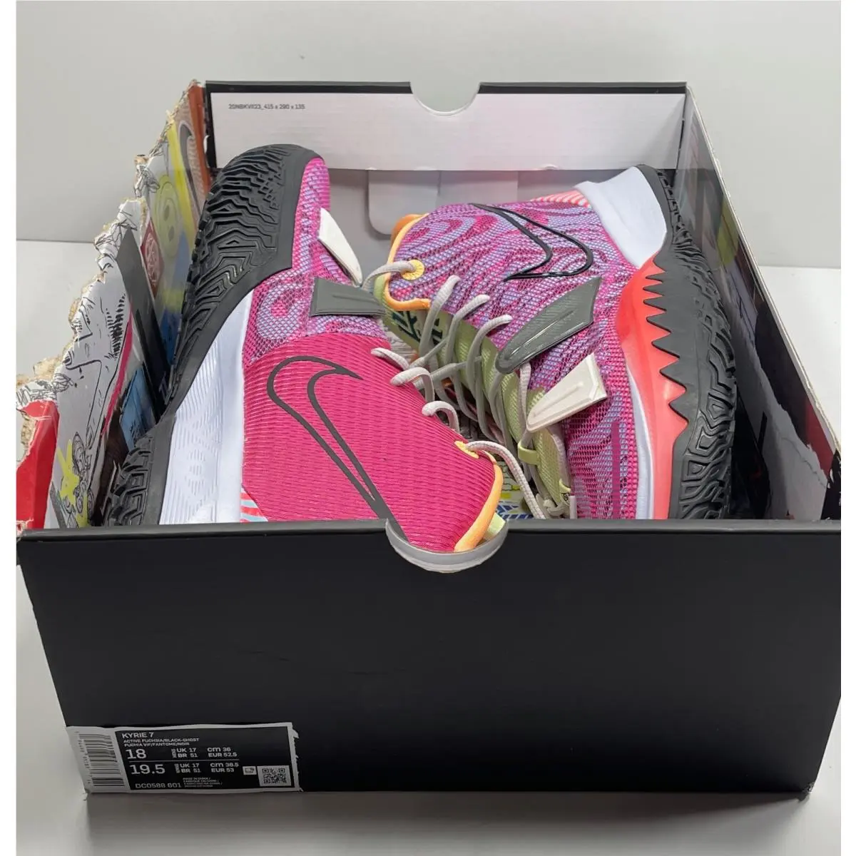Nike shoes - Nike Kyrie 7 Creator - Kyrie Creator - DC0588 601 - ACTIVE FUCHSIA/BLACK GOAST (UPC: 194498957837) 8