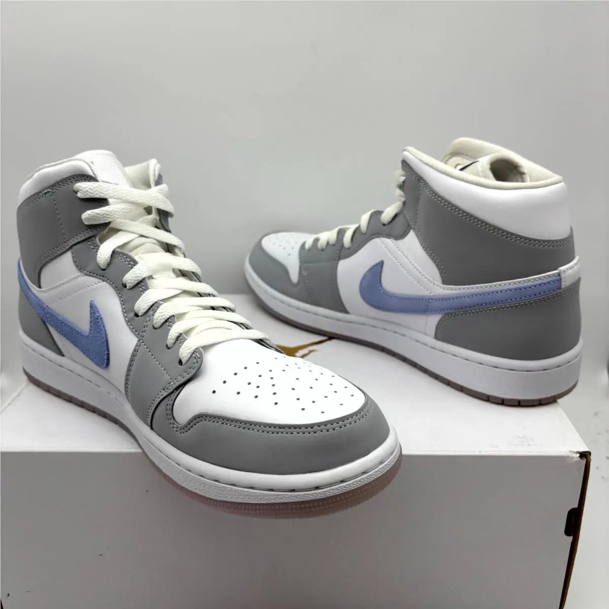 Nike shoes - Nike Air Jordan 1 Mid - BQ6472105 - White Wolf Gray (UPC: 195238846237) 1