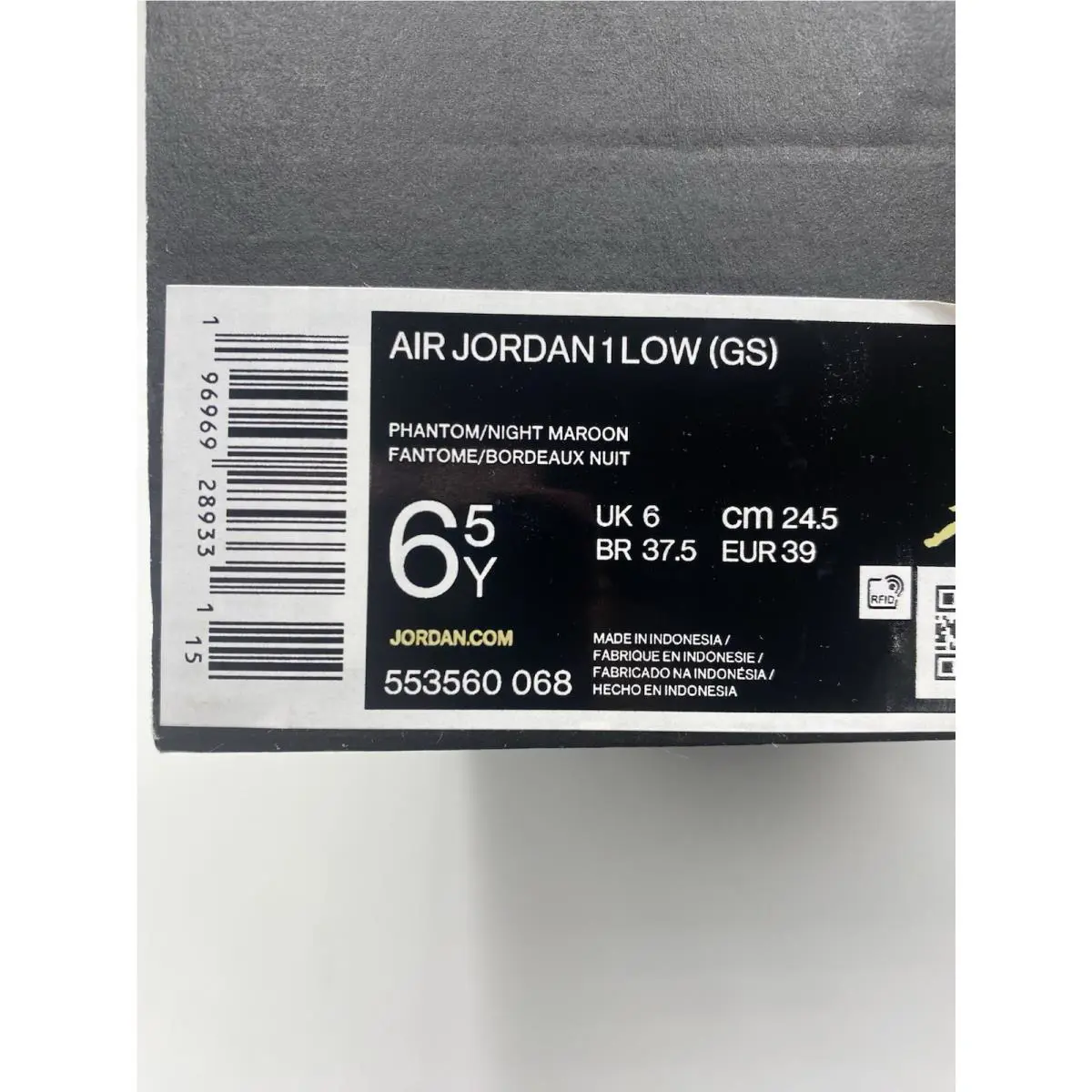 Nike shoes - Nike Air Jordan 1 - Air - 553560 068 - Phantom/Night Maroon (UPC: 196969289331) 6