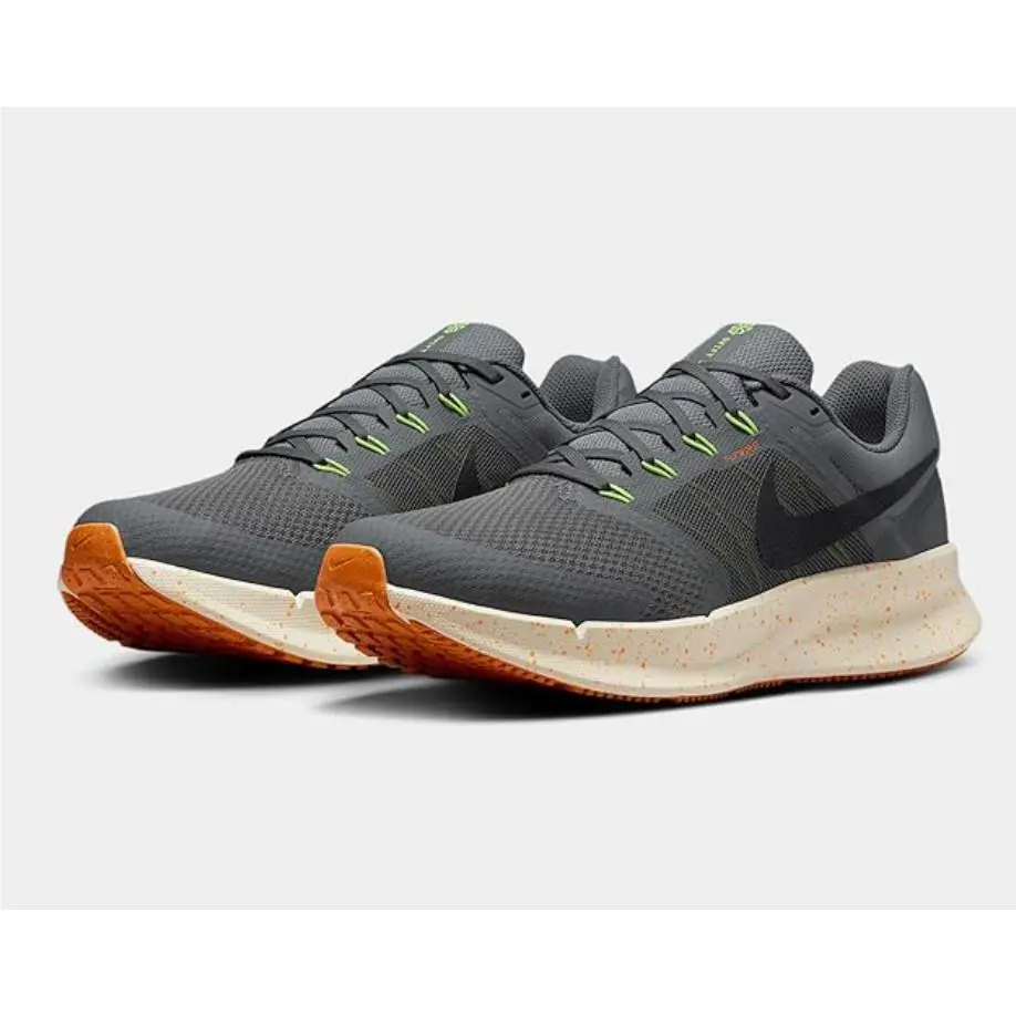 Nike Run Swift 3 Men`s Road Shoes HV5226-068 Iron Grey/total Orange/volt 9.5