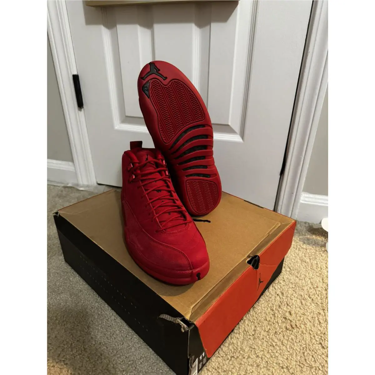 Nike Air Jordan Xii Retro Gym Red Size 11.5 130690–601 Red Suede Rare Xii