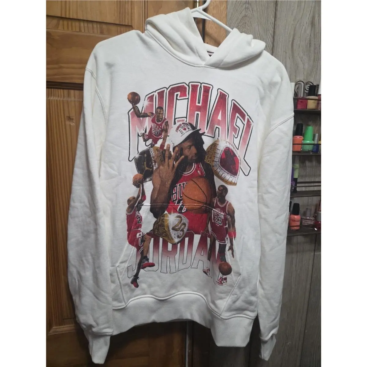 Jordan Michael Jordan Graphic Hoodie Mens Medium White W/tags Mens SZ S