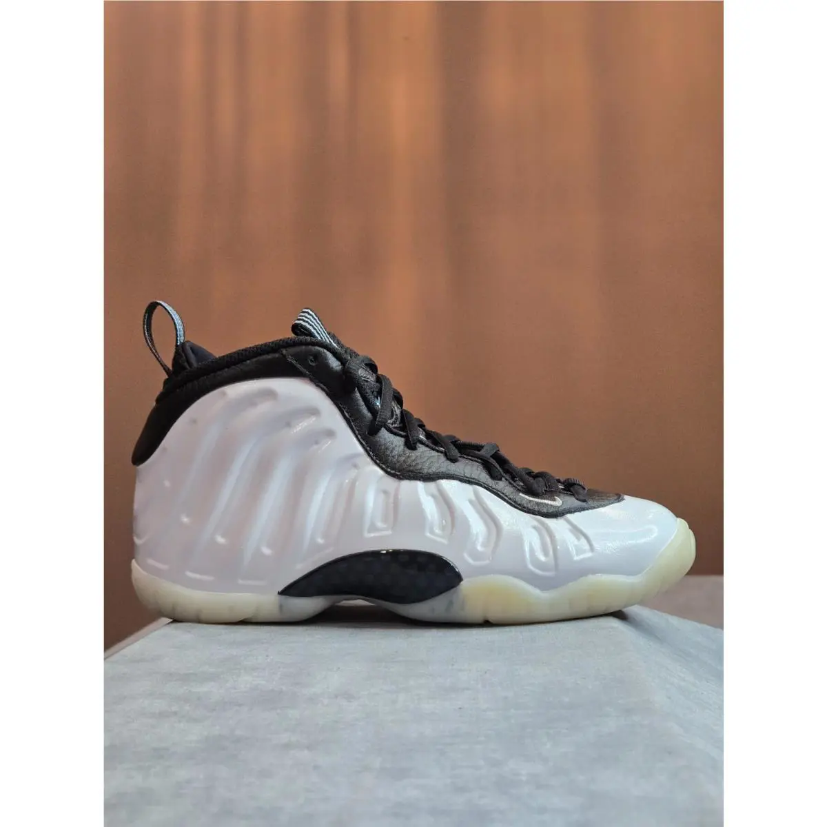 Nike Little Posite One Penny DV2238-100 White Black Foamposite Size 5Y Women 6.5