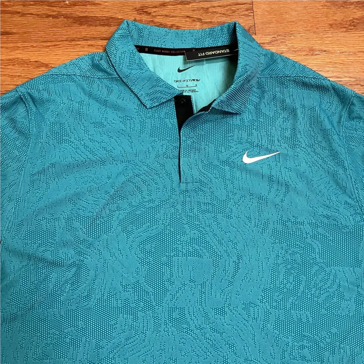 Nike clothing - TIger Woods ADV First Major Win Anniversary Polo - Washed Teal Black 1