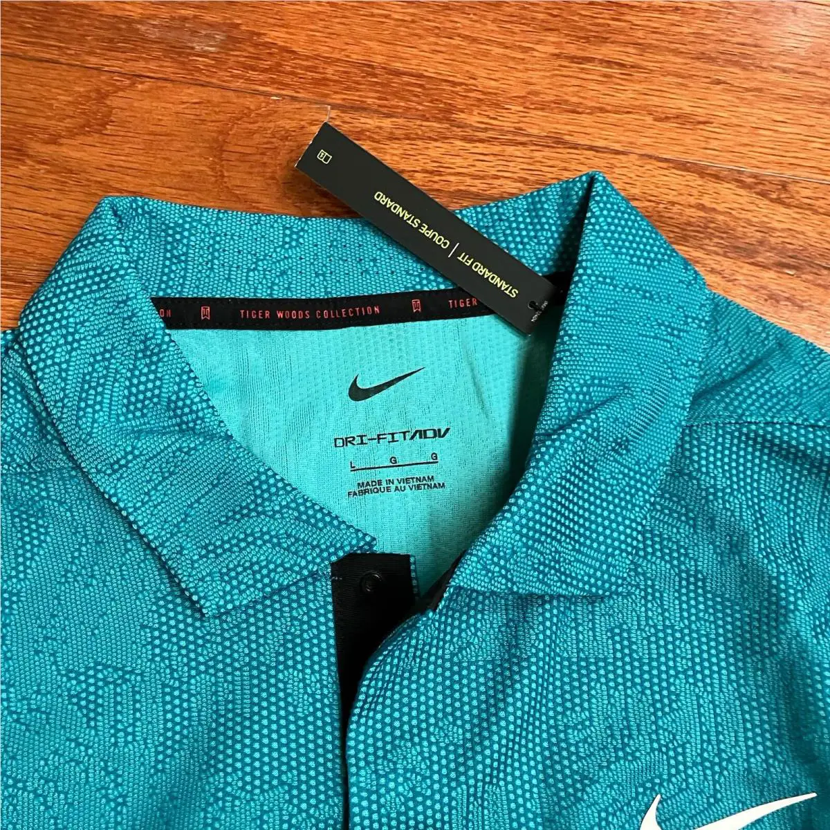 Nike clothing - TIger Woods ADV First Major Win Anniversary Polo - Washed Teal Black 7