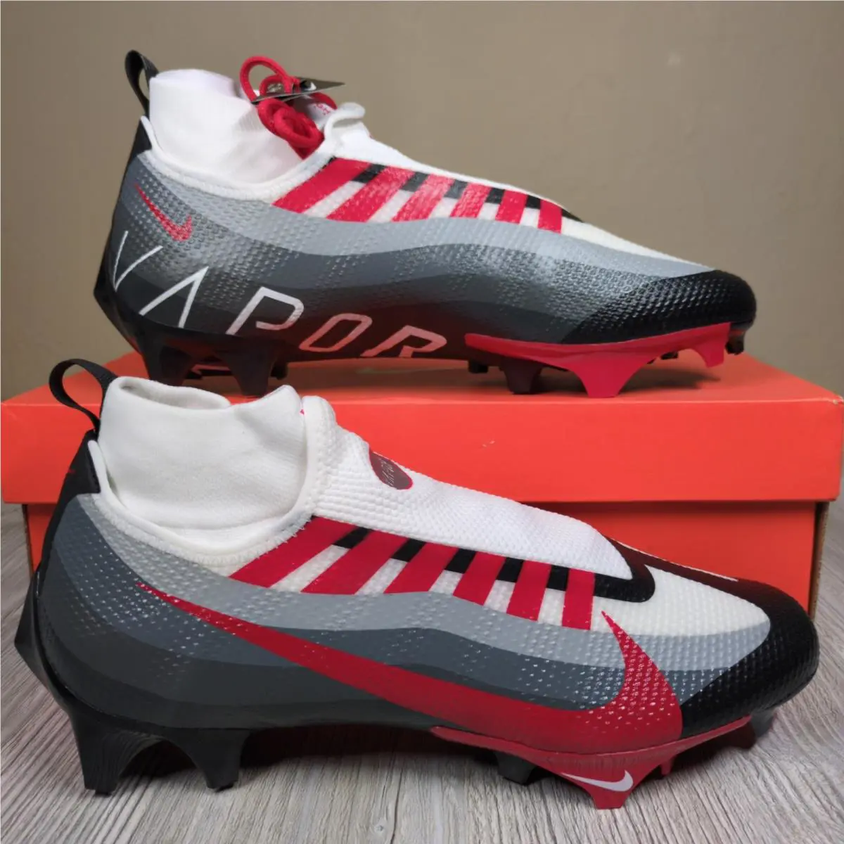 Nike Edge Vapor Pro 360 Football Cleats Black/red Mens Size 9 DV0778-002