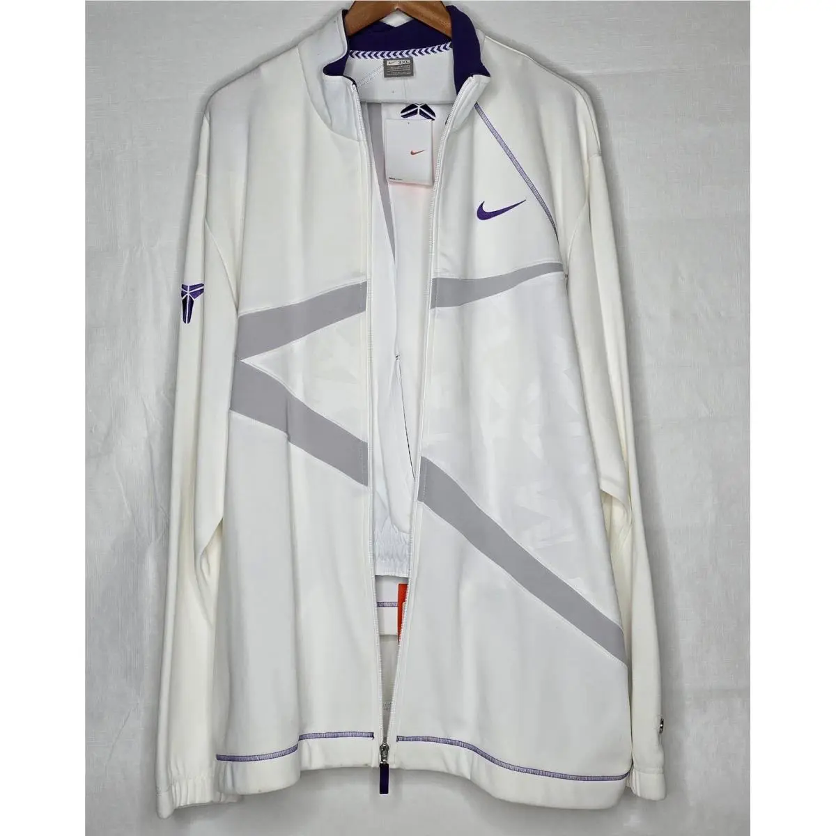 Nike Kobe Bryant Mamba Mentality Track Jacket White Purple 3XL Nos 2009 Y2k
