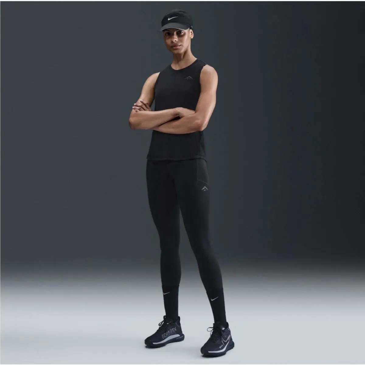 Nike Women`s Trail Dri-fit 7/8 Running Leggings Size XL