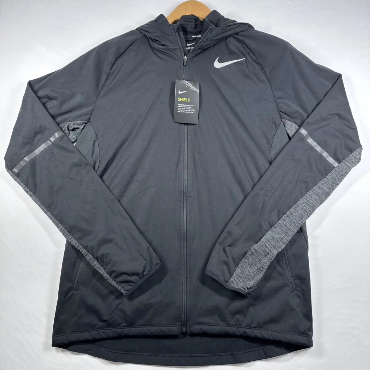 Nike Shield Running Jacket Full Zip Hoodie Medium 2017