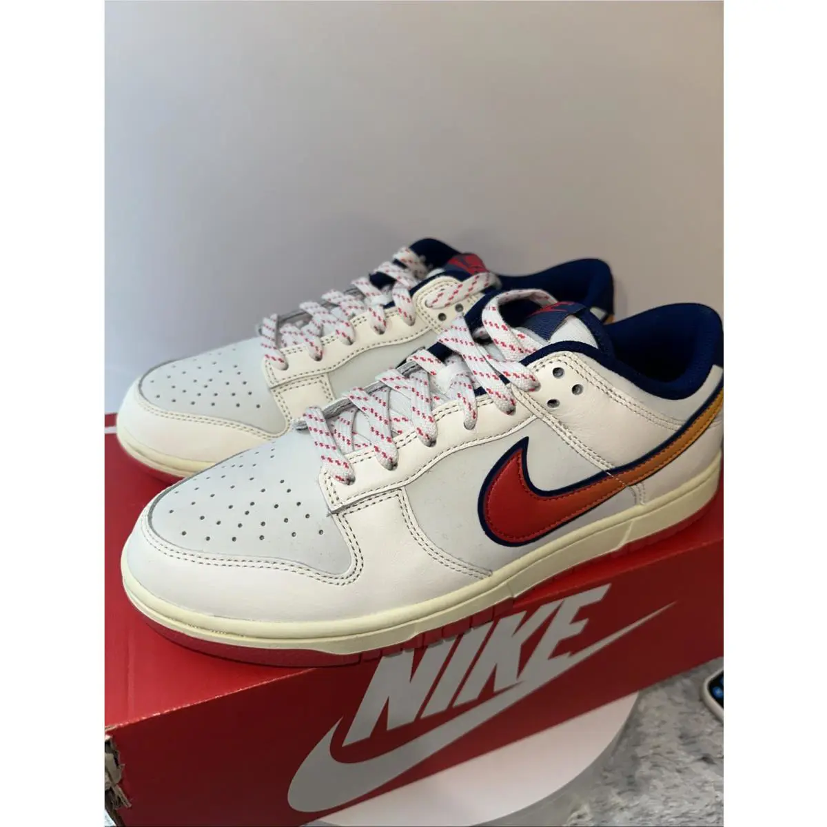 Nike Mens` Dunk Low Retro SE Size 8 - Pale Ivory/sail/uni Gold/light Crimson