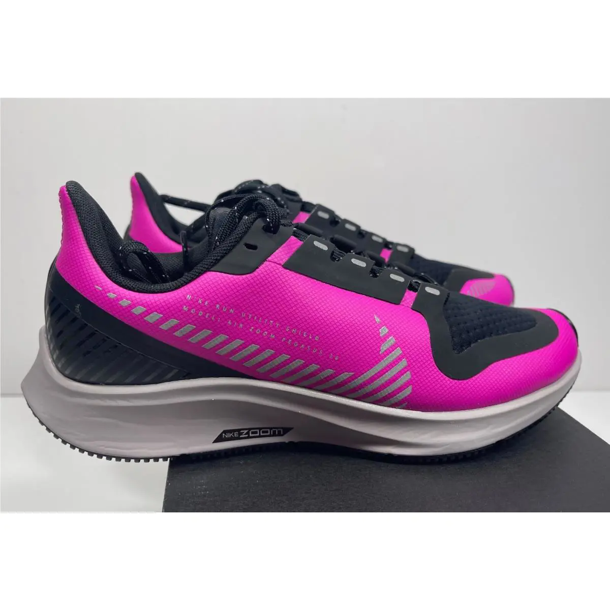 Nike shoes - Pegasus 36 Shield - Pegasus Shield - AQ8006 600 - Fire Pink - Silver Black (UPC: 193151462855) 1