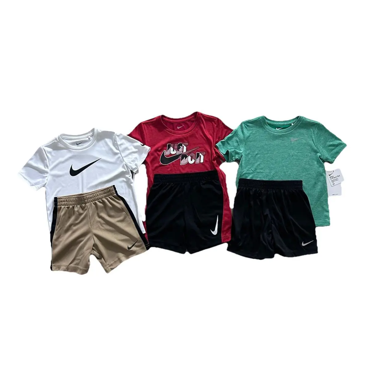 Nike Boys 4T Dri-fit 2-Piece Outfit Sets Lot of 3 Shorts Tees Athletic