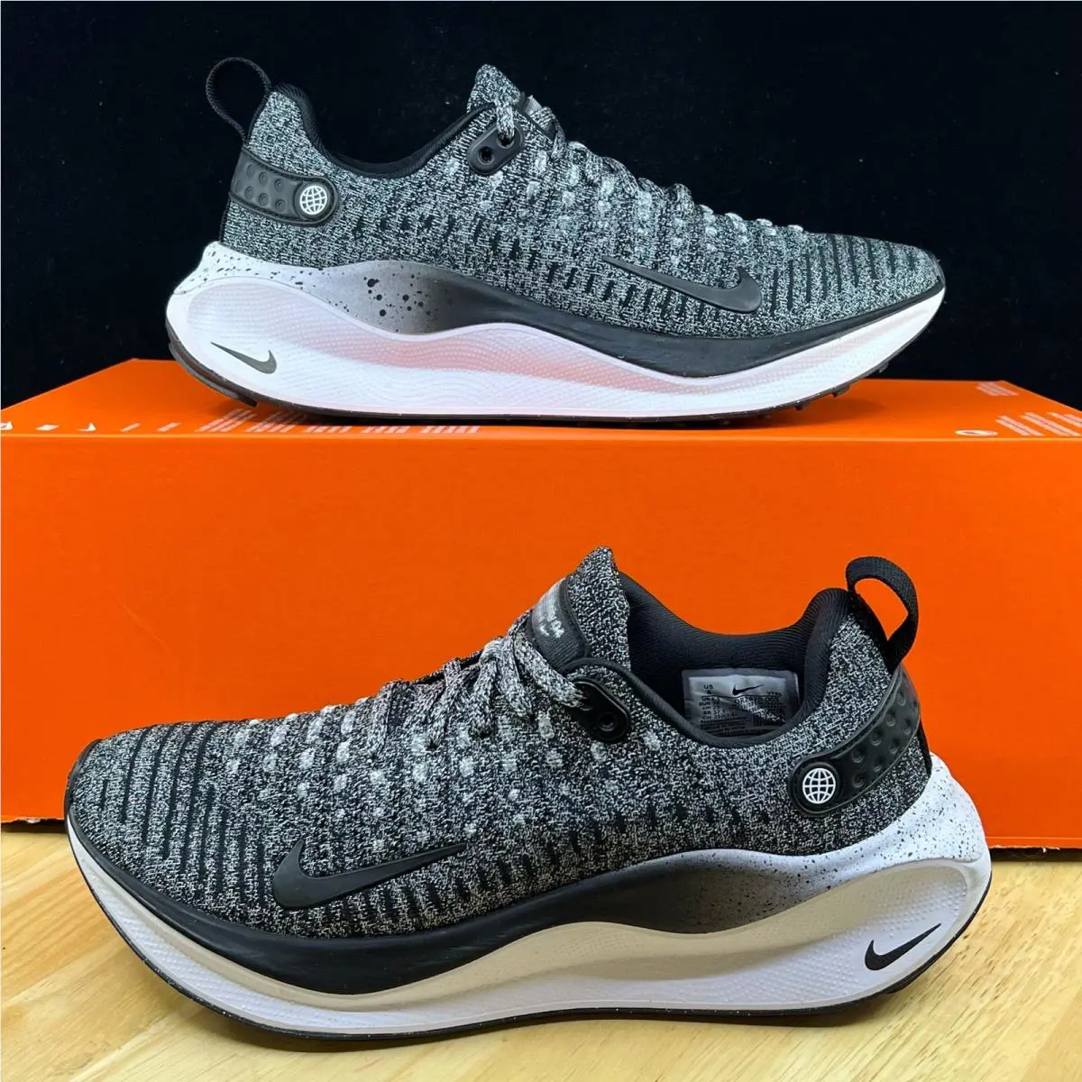 Nike Women`s Reactx Infinity Run 4 Size 7 Shoes - Oreo Black White DR2670-003