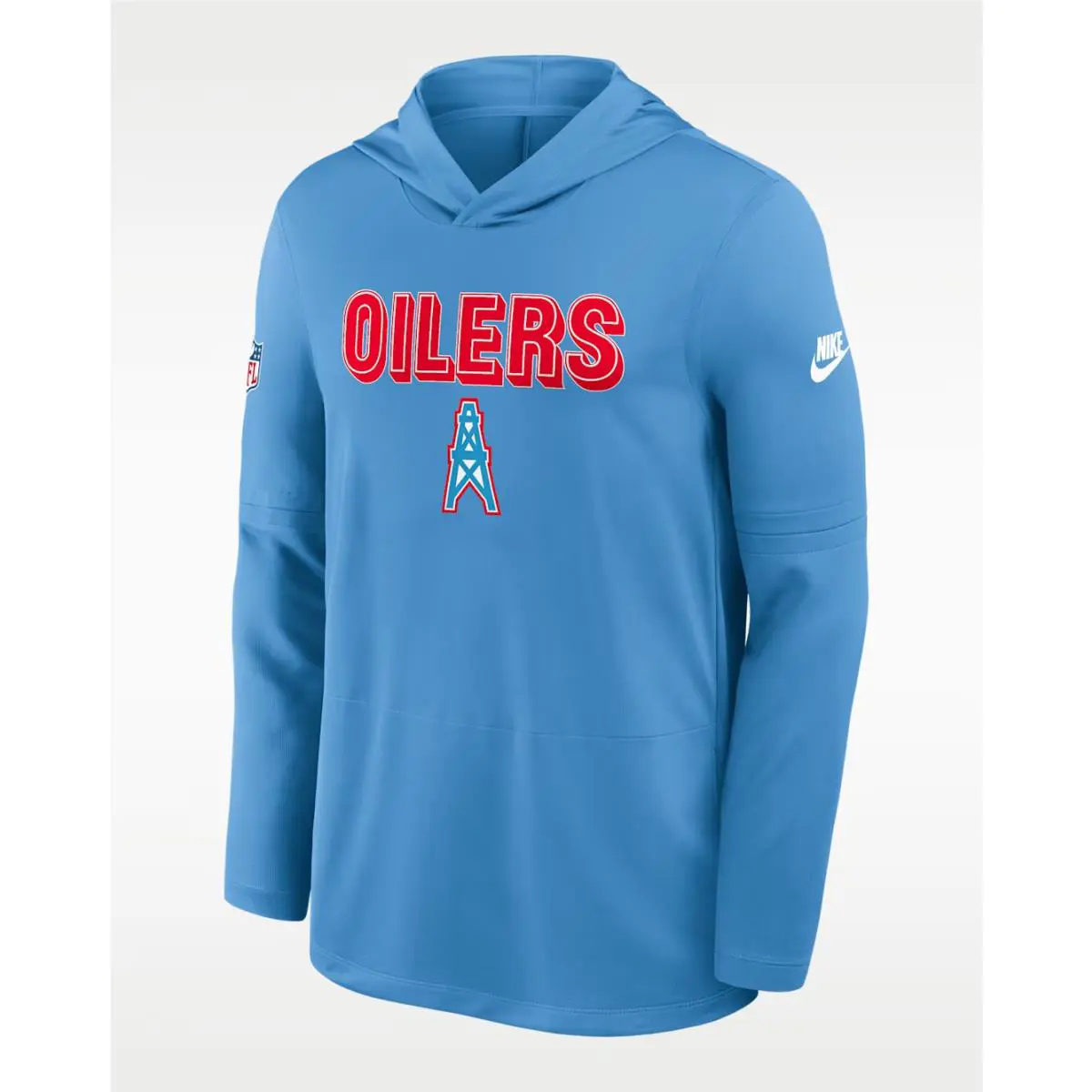 Nike Mens Houston Oilers Lightweight Nfl Retro Throwback Dri Fit Hoodie XL