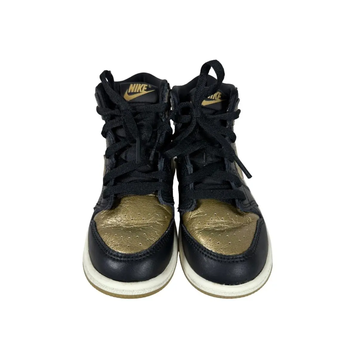 Nike Toddler Air Jordan 1 AJ1 Retro High OG Black/gold Shoes FD1413-071 Sz 9C