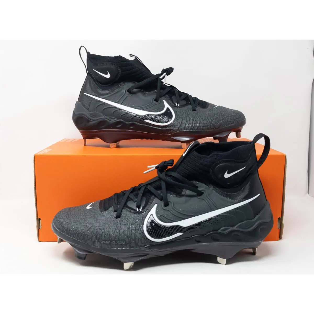 Sz 11.5 Nike Alpha Huarache Nxt Metal Baseball Cleats Black DJ6517-010