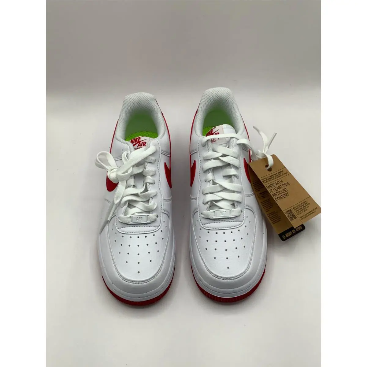 Nike Women`s Size 7.5 Air Force 1 `07 Next Nature White Gym Red Shoes DV3808-105
