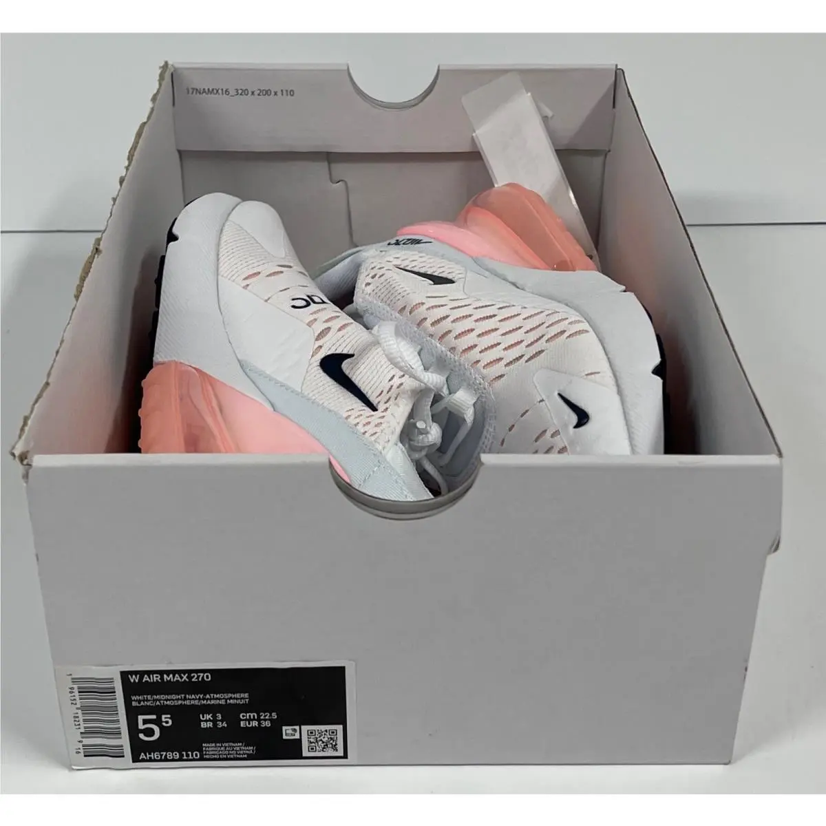 Nike shoes - 270 - AH6789-110 - White Navy Atmosphere Pink (UPC: 196152182319) 8