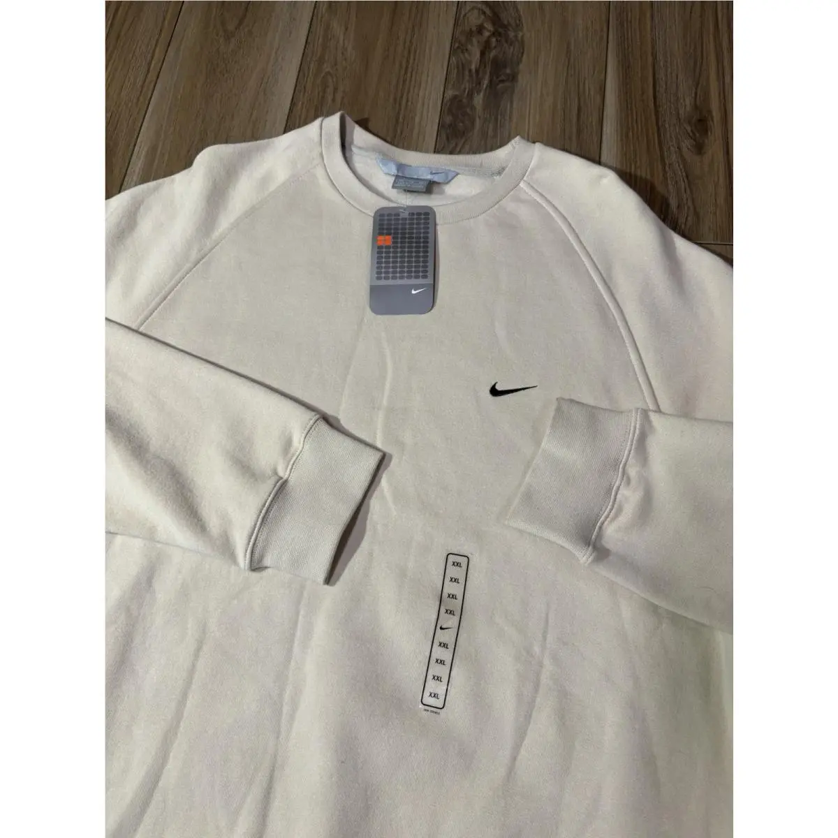 Vintage Y2K Nike Sweatshirt Crewneck Size 2XL Beige Embroidered Swoosh 2006