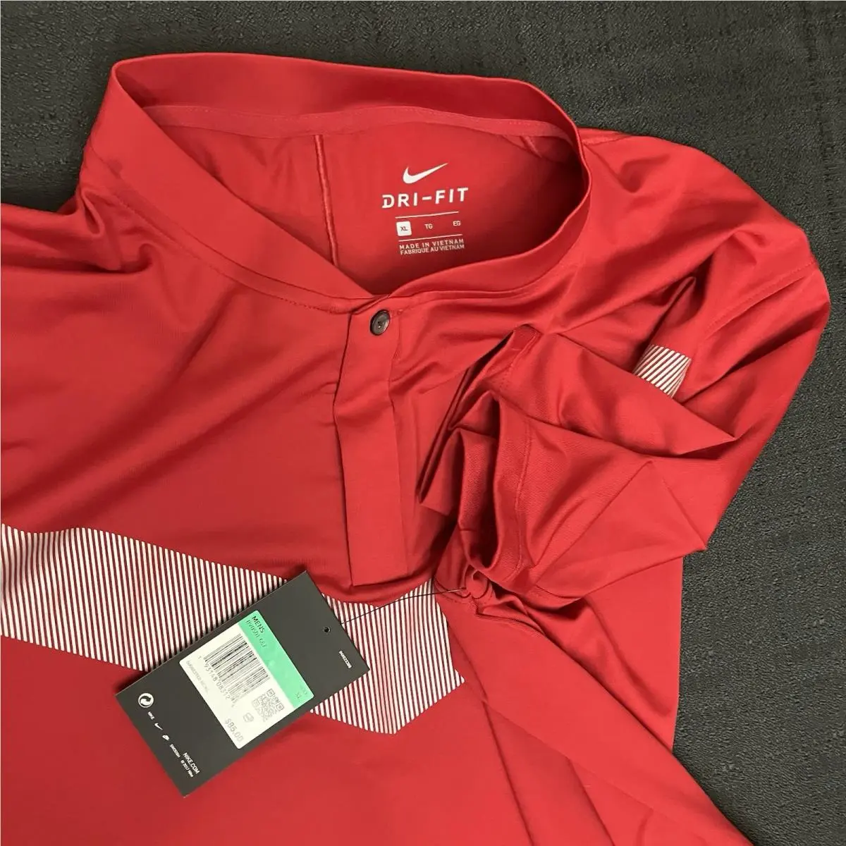 Nike clothing - TW Tiger Woods Vapor Cooling Blade Polo - Sunday Gym Red Silver White 6