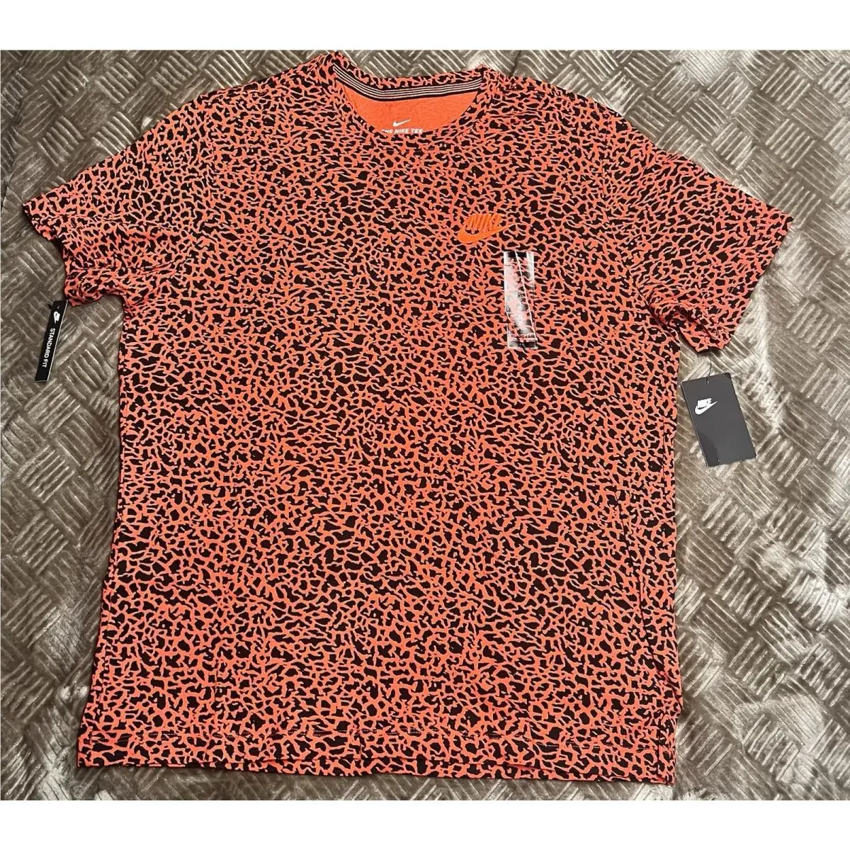 Nike clothing - NSW LAVA FOAMPOSITE T-Shirt - NSW LAVA FOAMPOSITE - CW4712-696 - Habanero Red/Black, Manufacturer: Habanero Red/Black 1