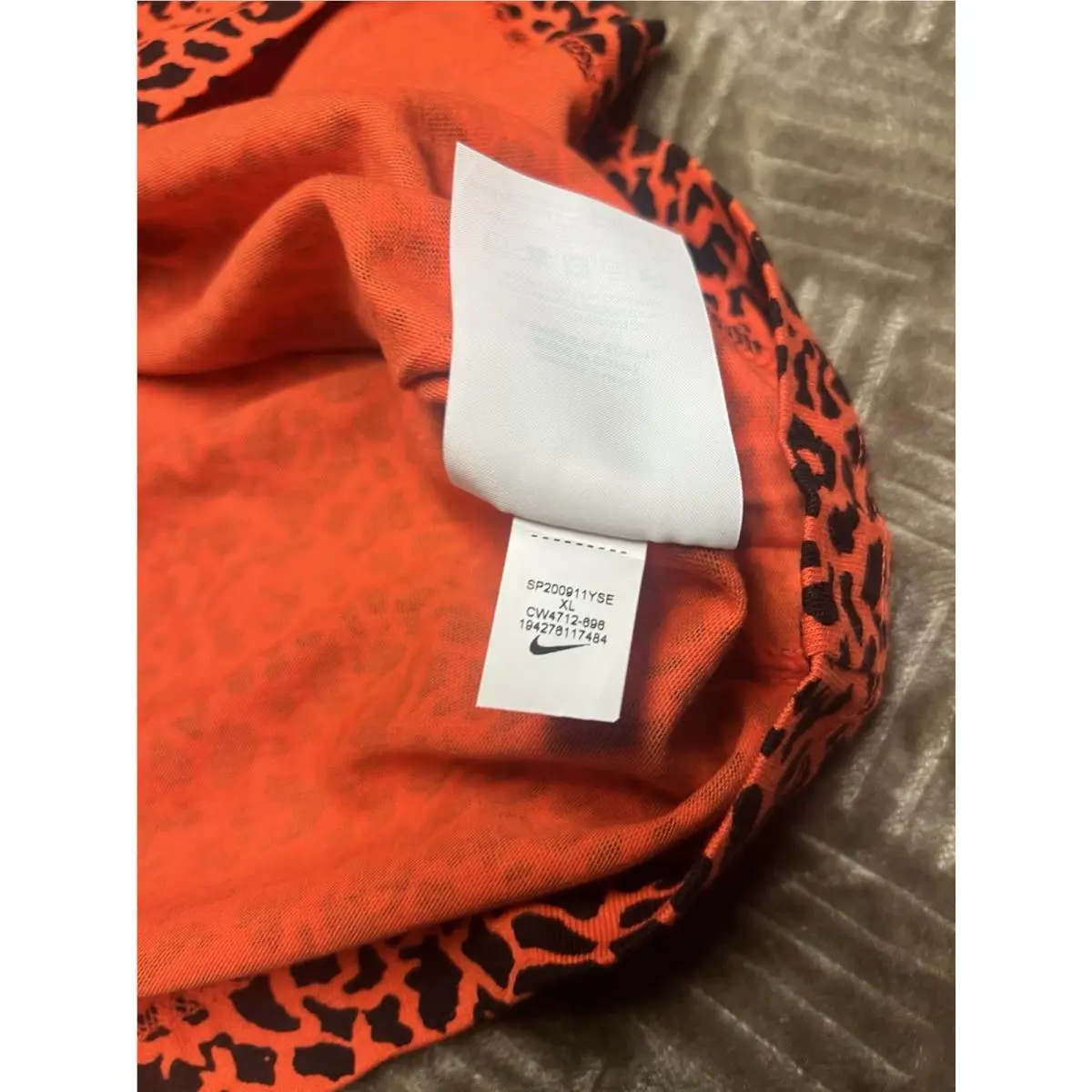 Nike clothing - NSW LAVA FOAMPOSITE T-Shirt - NSW LAVA FOAMPOSITE - CW4712-696 - Habanero Red/Black, Manufacturer: Habanero Red/Black 3
