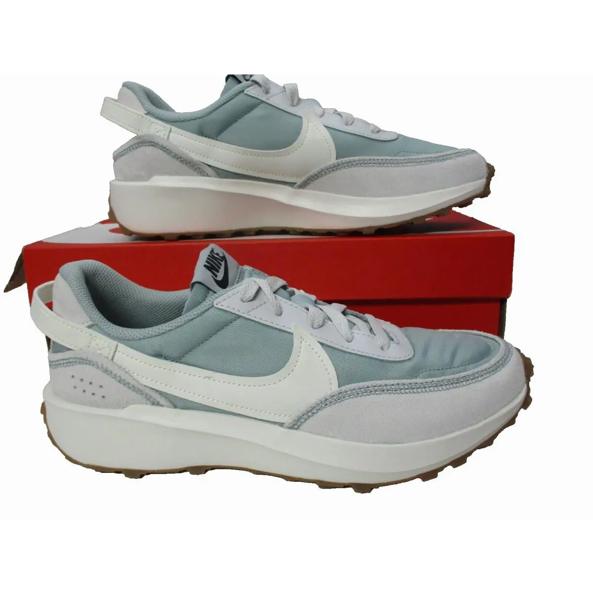 Nike Waffle Debut Photon Dust Gray Blue/green Shoes Womens Sz 9.5