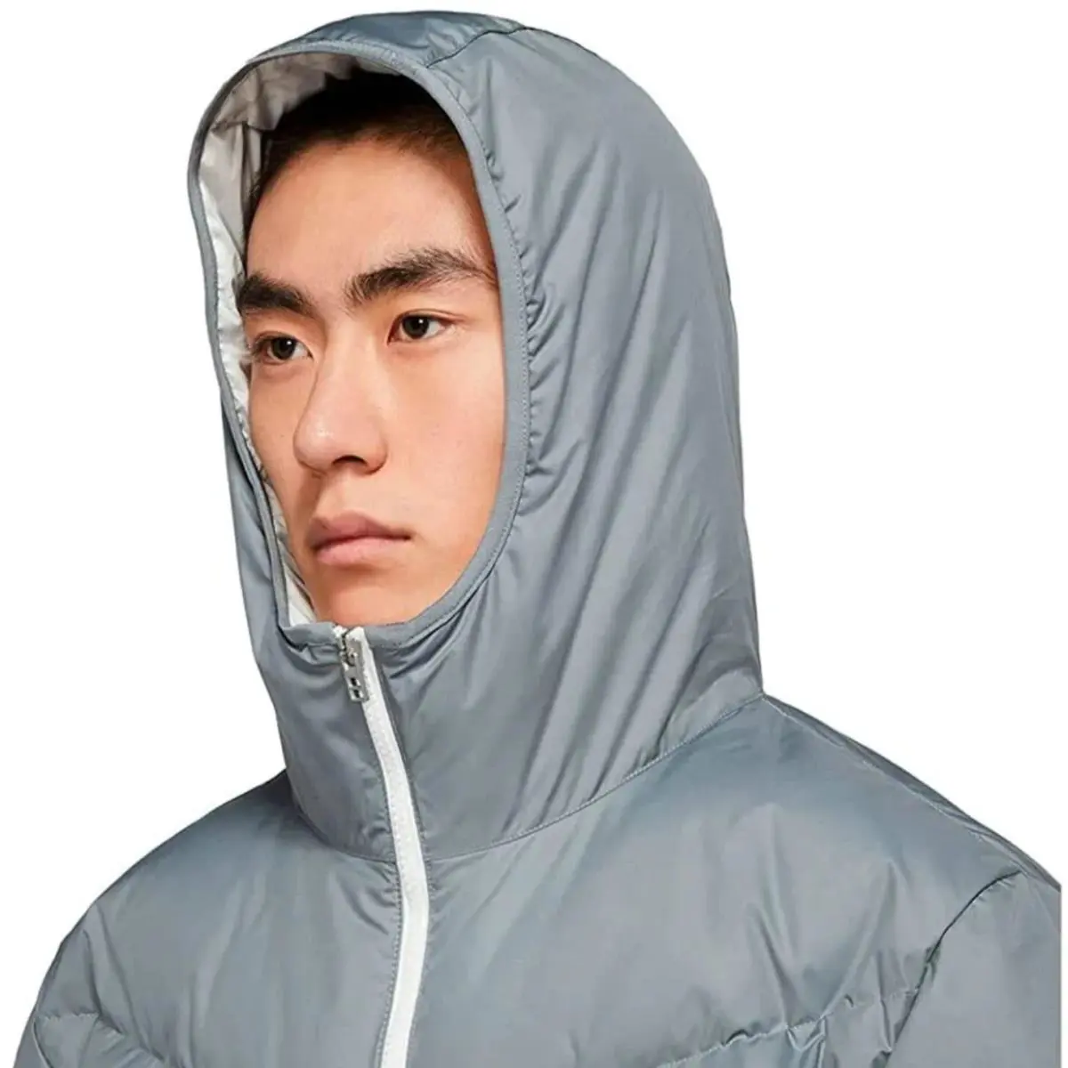 Nike clothing - Nike Sportswear Storm-Fit Windrunner Down-Fill Jac - Smoke Grey/Light Bone/Sail/Sail (UPC: 195239062544) 3