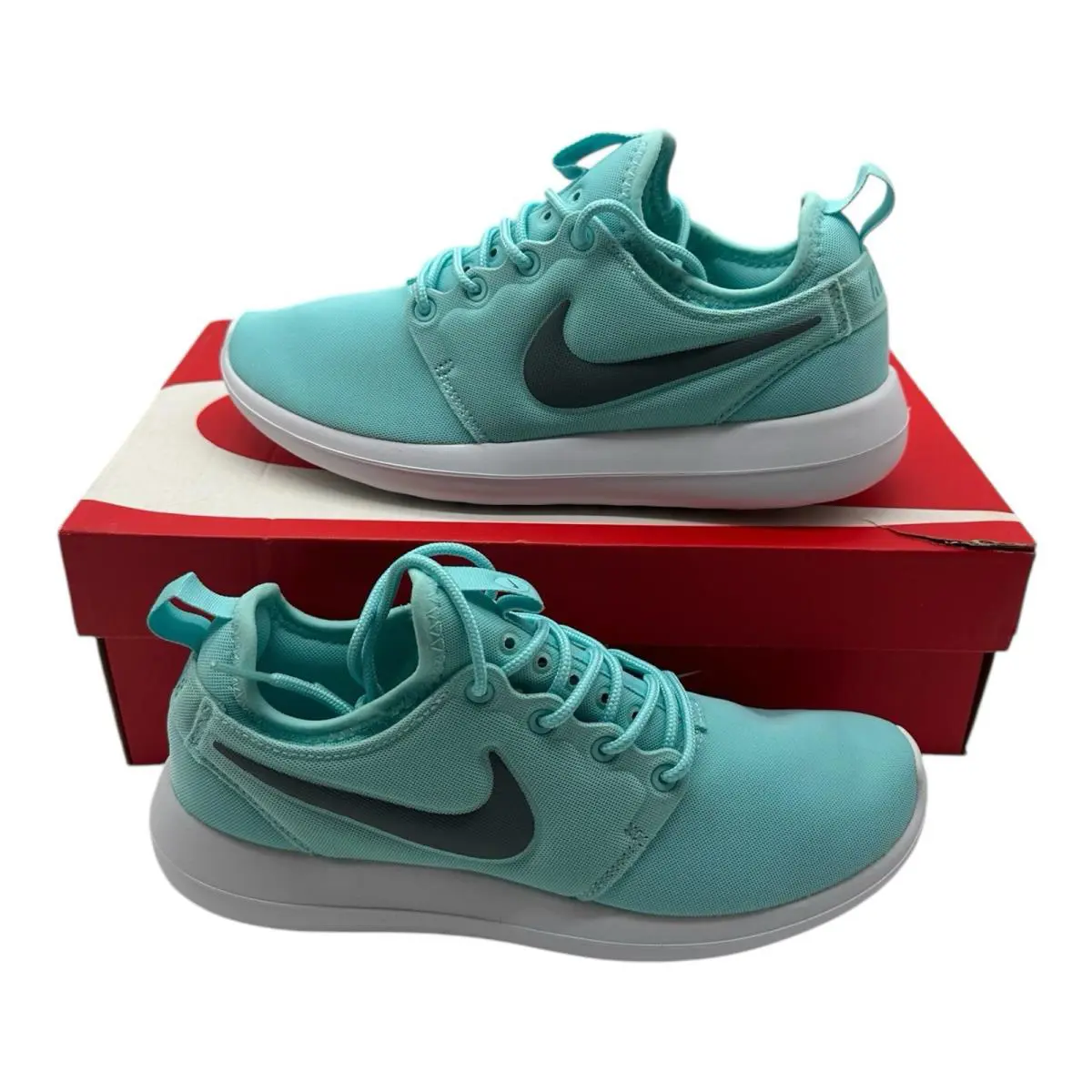 Nike Roshe Two Shoes Womens Sz 6.5 Copa Blue Grey White Aqua Sneakers 844931-400 - Blue