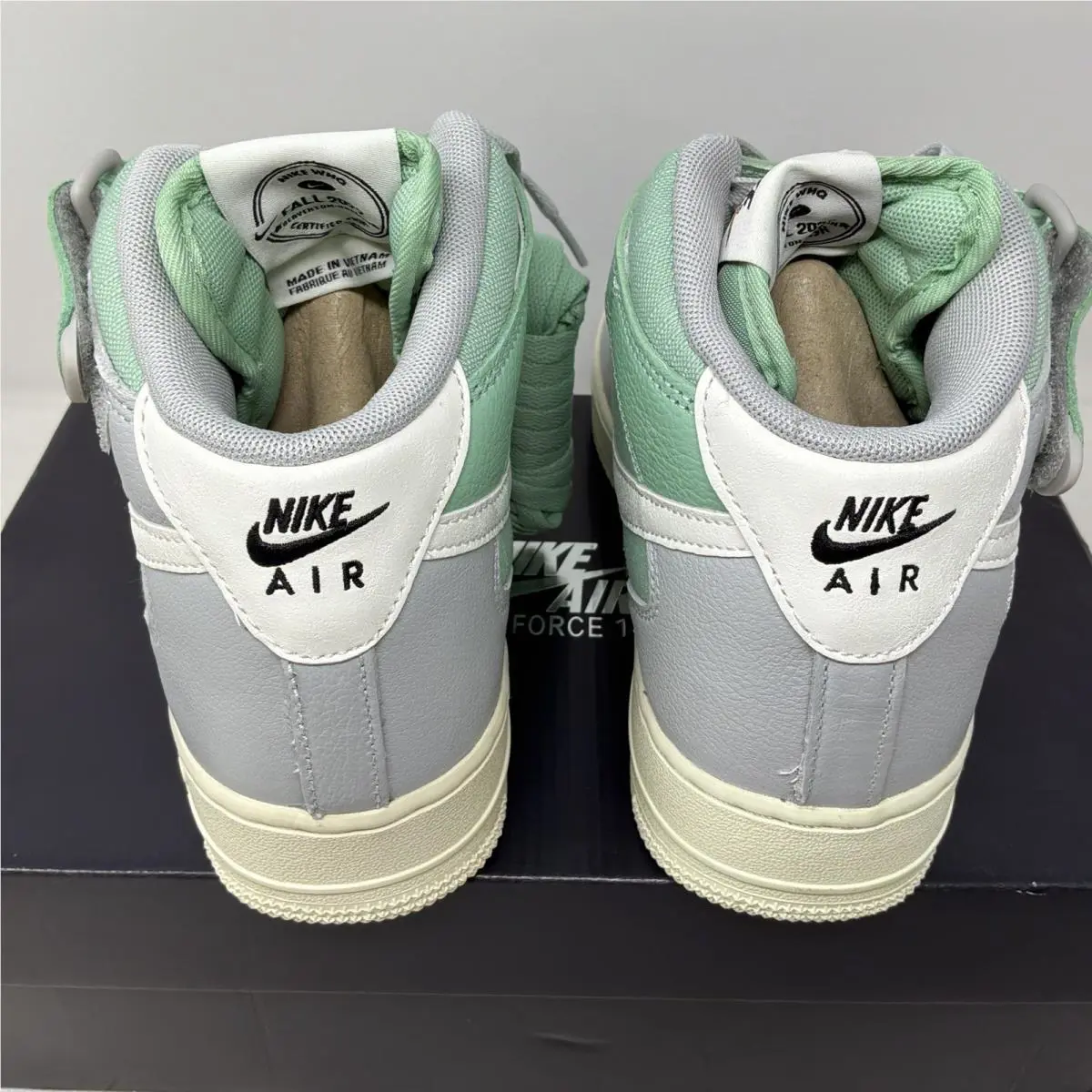 Nike shoes - Nike Air Force 1 Mid - White & Green (UPC: 196149454542) 3