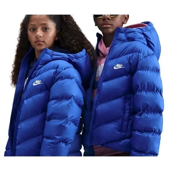 Kids` Nike Sportswear All Day Play Therma-fit Puffer Jacket Xlarge Royal White - Blue