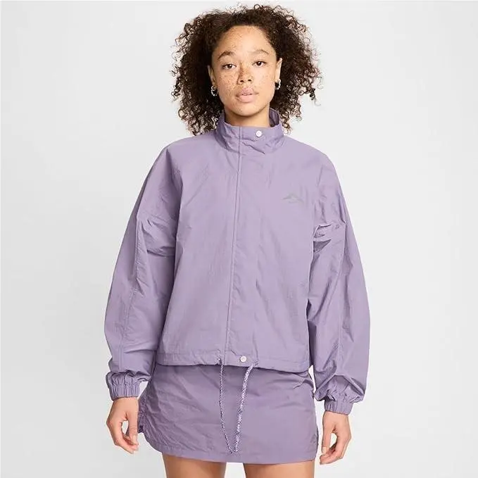 Nike Womens XL Trail Repel UV Running Jacket Daybreak FN5925 Purple Oversized