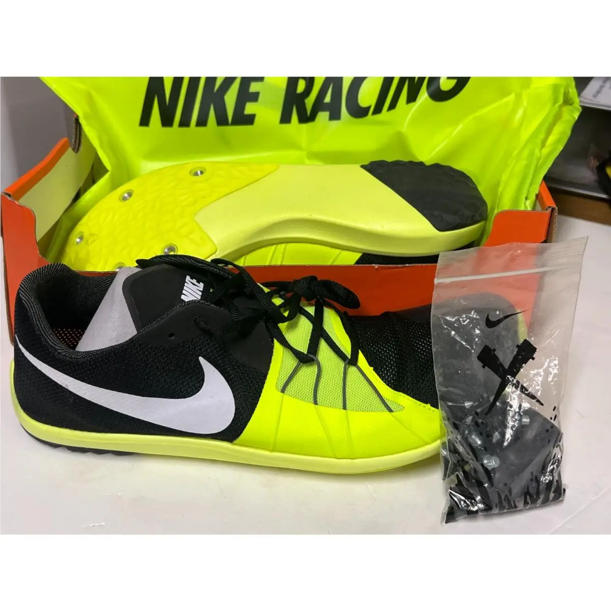 Nike Zoom Forever XC 5 Black/white-volt-dark Gray Mens 11 Womens 12.5 W/bag