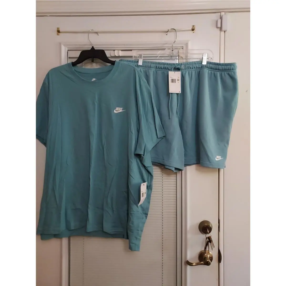 Nike Size Xxl Blue Sportswear Club Knit Short Set 7