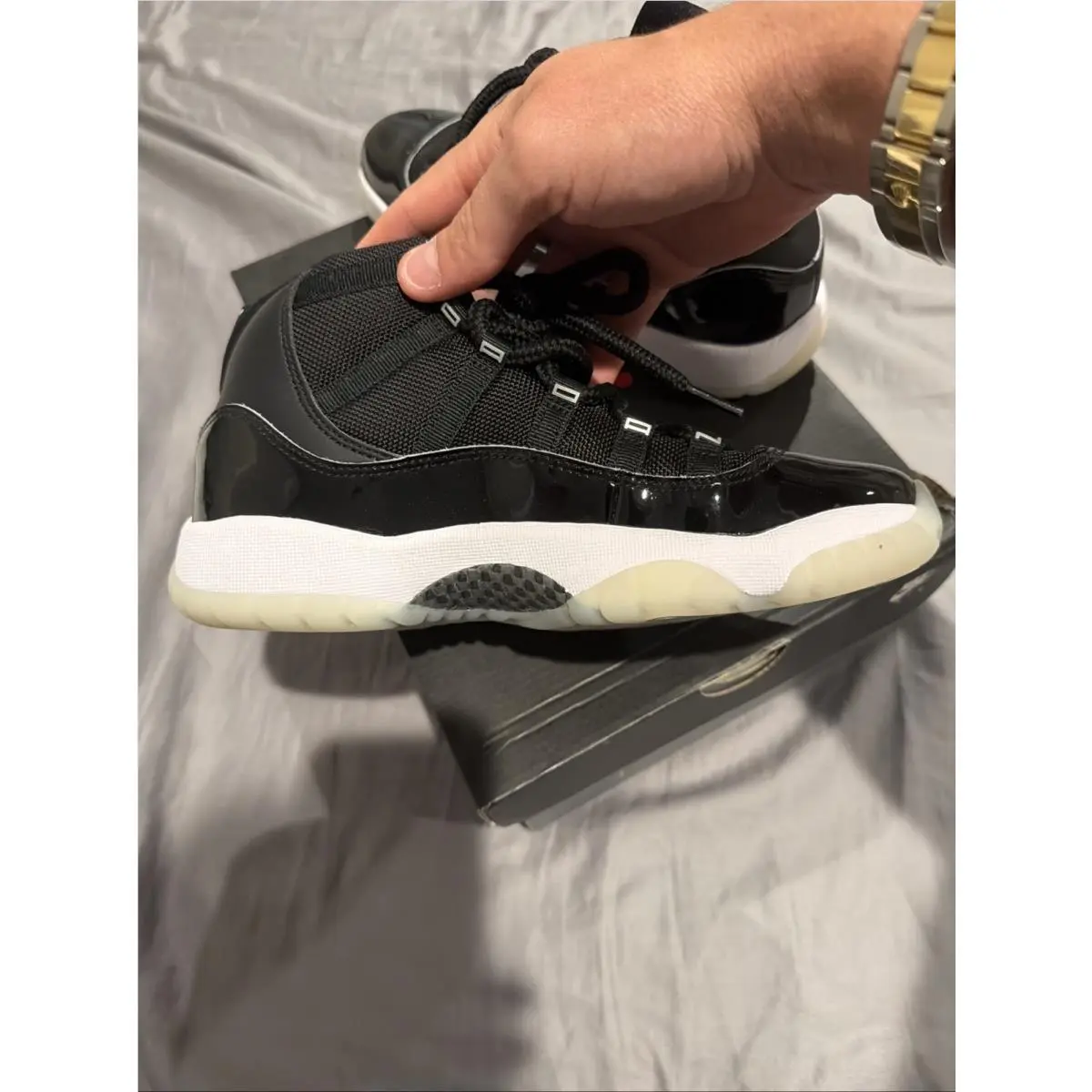 Nike shoes - Jordan 11 - 378038-011 - Black, Manufacturer: Smoke Grey/Medium Ash/Aquarius Blue/Summit White 7